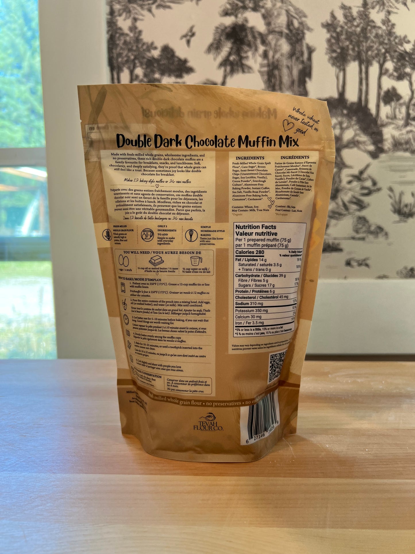Muffins of Joy - Double dark chocolate - Fresh Milled Muffin Mix