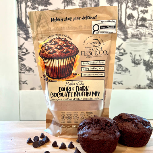 Muffins of Joy - Double dark chocolate - Fresh Milled Muffin Mix